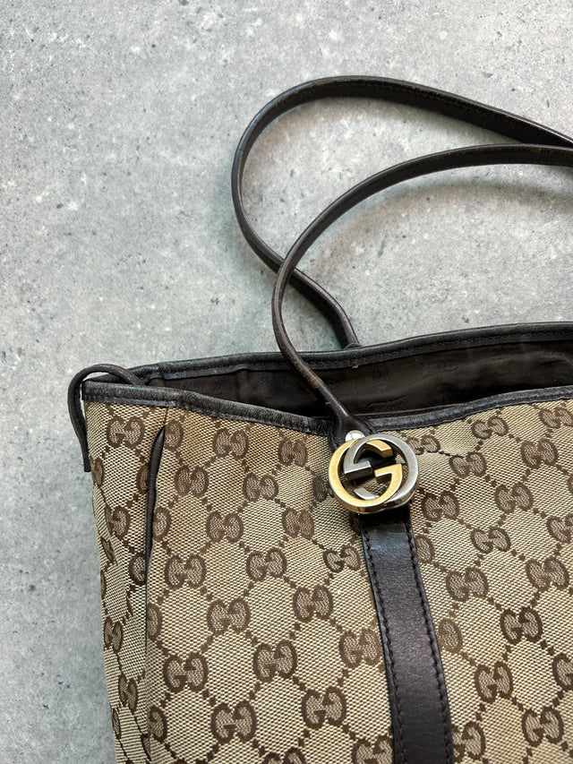 GUCCI GG MONOGRAMM HANDTASCHE BRAUN