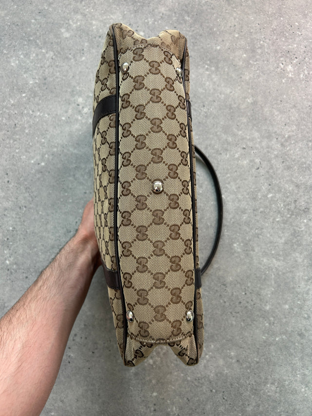GUCCI GG MONOGRAMM HANDTASCHE BRAUN