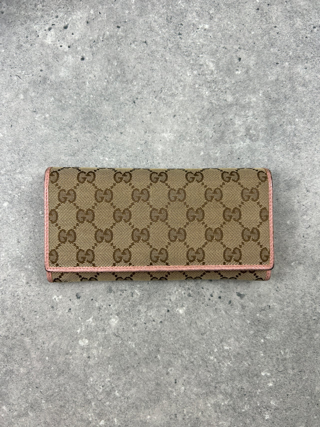 GUCCI MONOGRAMM PORTEMONNAIE ROSA BEIGE