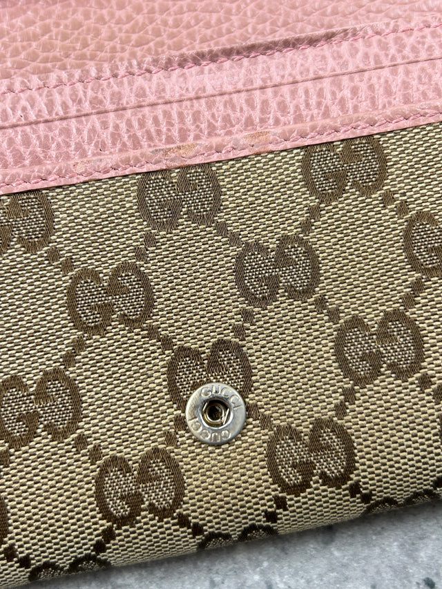 GUCCI MONOGRAMM PORTEMONNAIE ROSA BEIGE