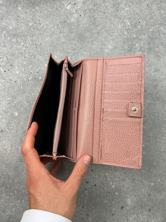 GUCCI MONOGRAMM PORTEMONNAIE ROSA BEIGE