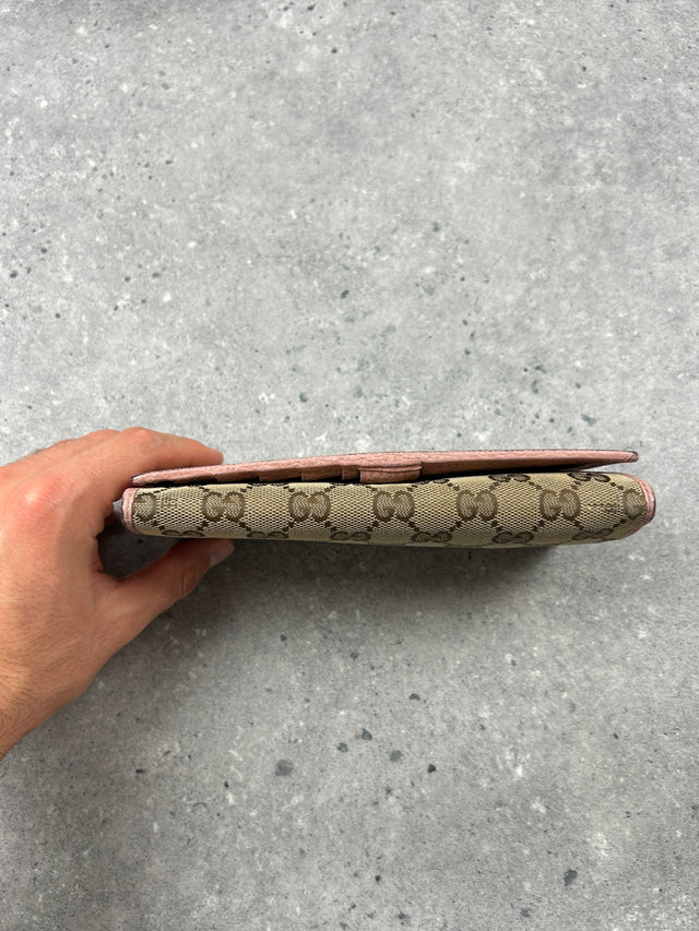 GUCCI MONOGRAMM PORTEMONNAIE ROSA BEIGE
