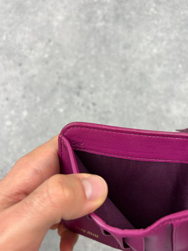 MIUMIU ZIP PORTEMONNAIE LEDER LILA