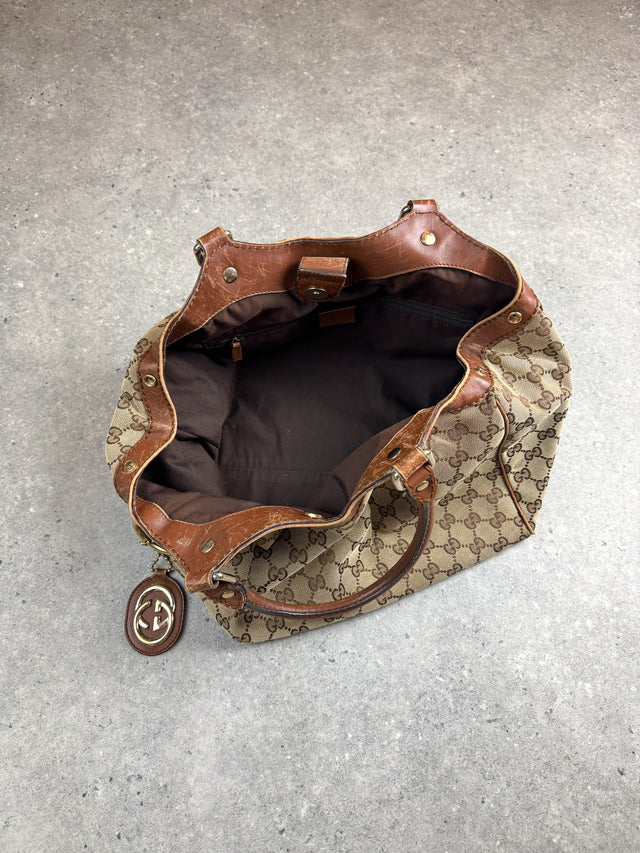 Gucci Sukey GG Monogramm Schultertasche Braun