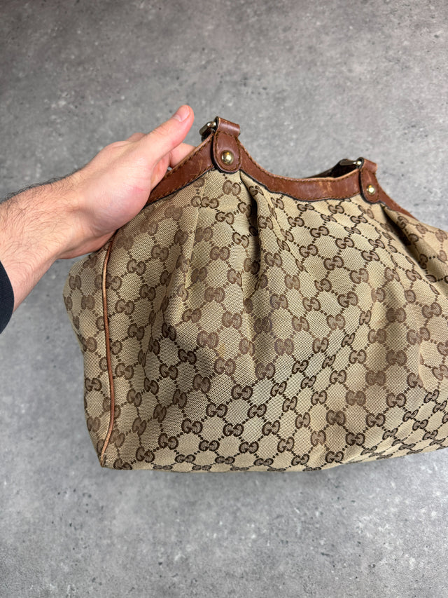 Gucci Sukey GG Monogramm Schultertasche Braun