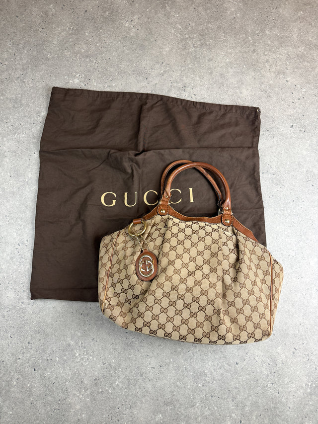 Gucci Sukey GG Monogramm Schultertasche Braun