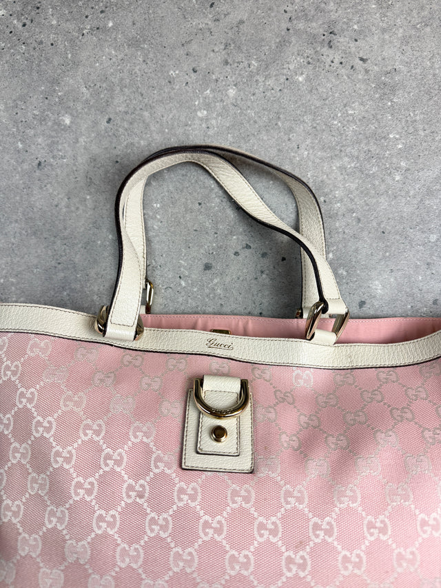 Gucci GG Monogramm Shopper Tote Handtasche Rosa