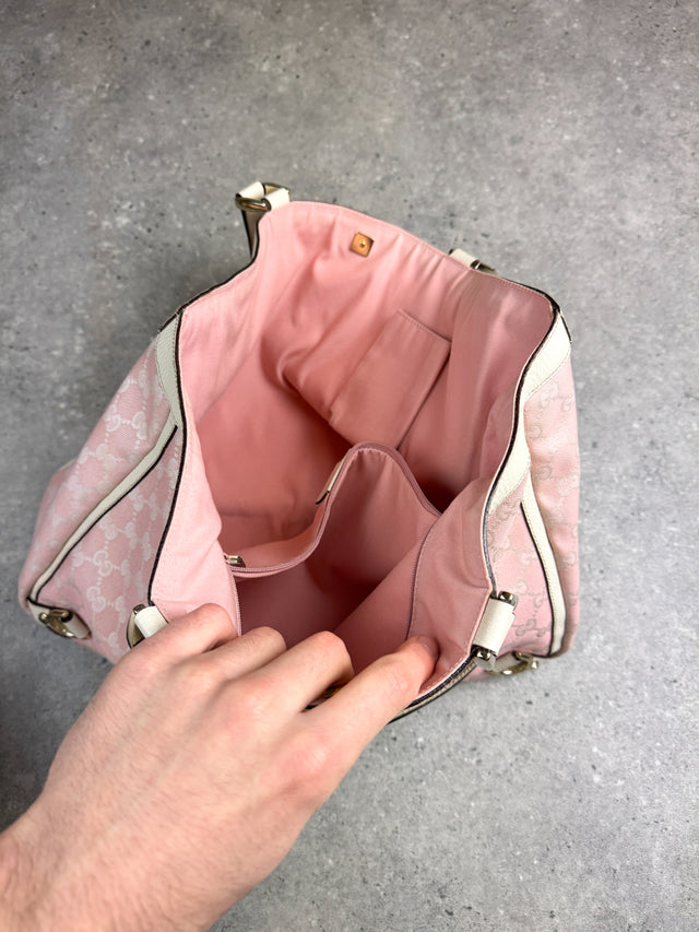 Gucci GG Monogramm Shopper Tote Handtasche Rosa