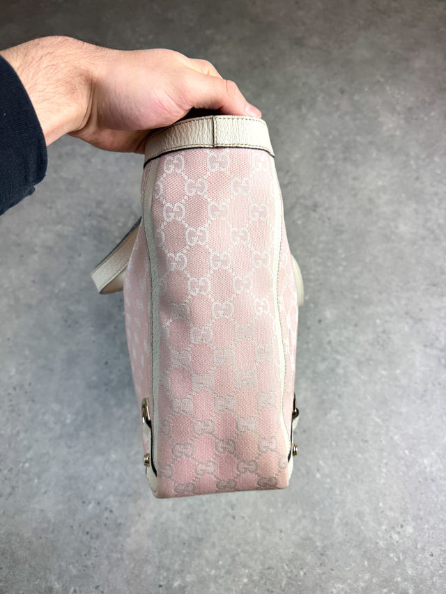 Gucci GG Monogramm Shopper Tote Handtasche Rosa