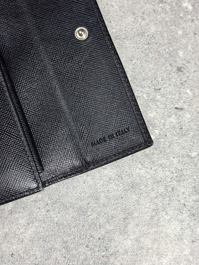 Prada Saffiano Leder Portemonnaie Schwarz