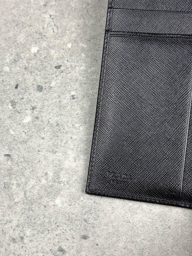 Prada Saffiano Leder Portemonnaie Schwarz