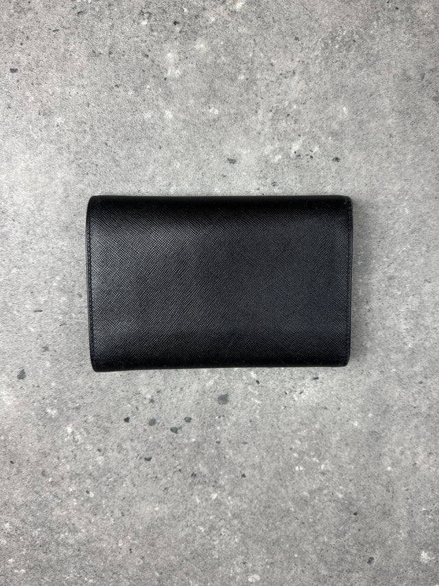 Prada Saffiano Leder Portemonnaie Schwarz