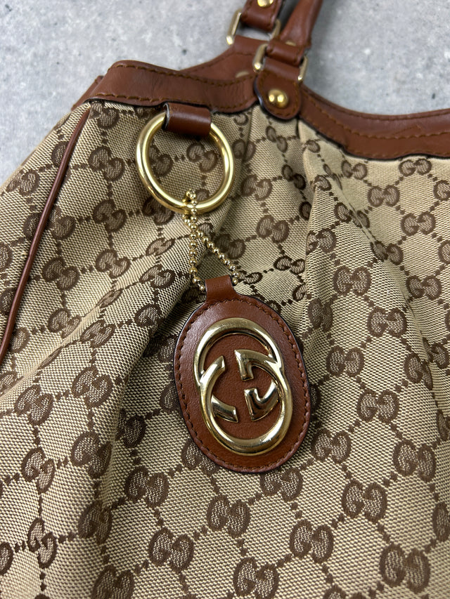 GUCCI SOOKIE MONOGRAMM HANDTASCHE BRAUN