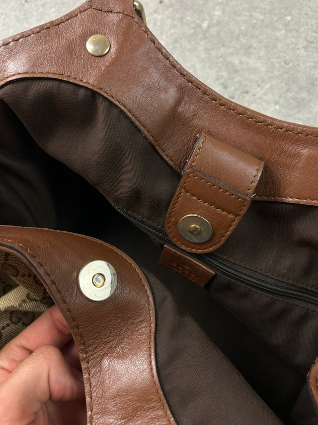 GUCCI SOOKIE MONOGRAMM HANDTASCHE BRAUN