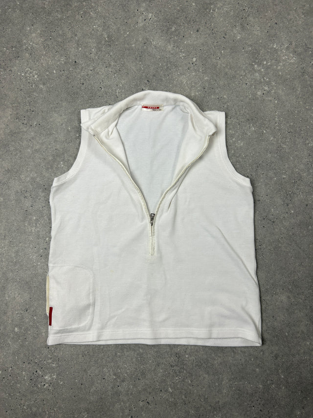 VINTAGE PRADA LINEA ROSSA DAMEN TOP WEISS
