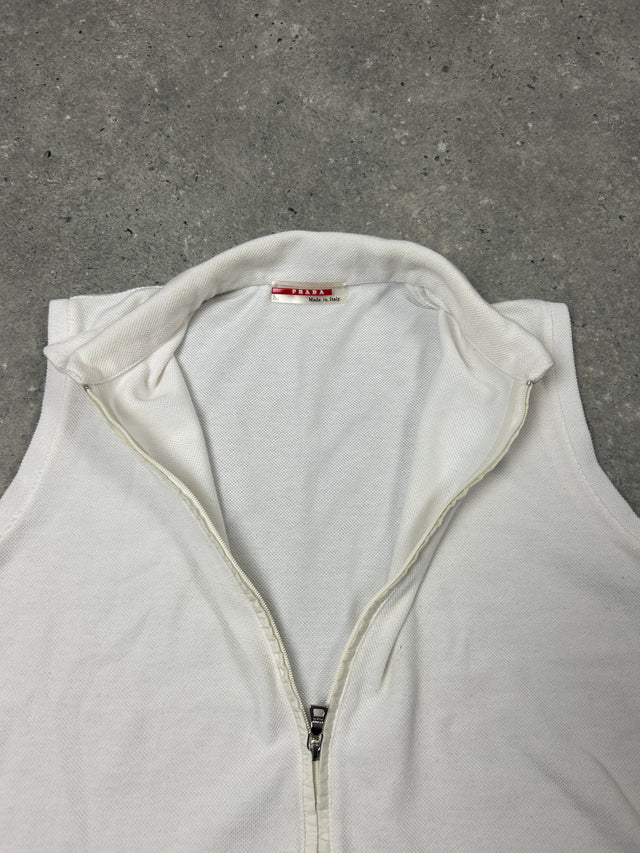 VINTAGE PRADA LINEA ROSSA DAMEN TOP WEISS