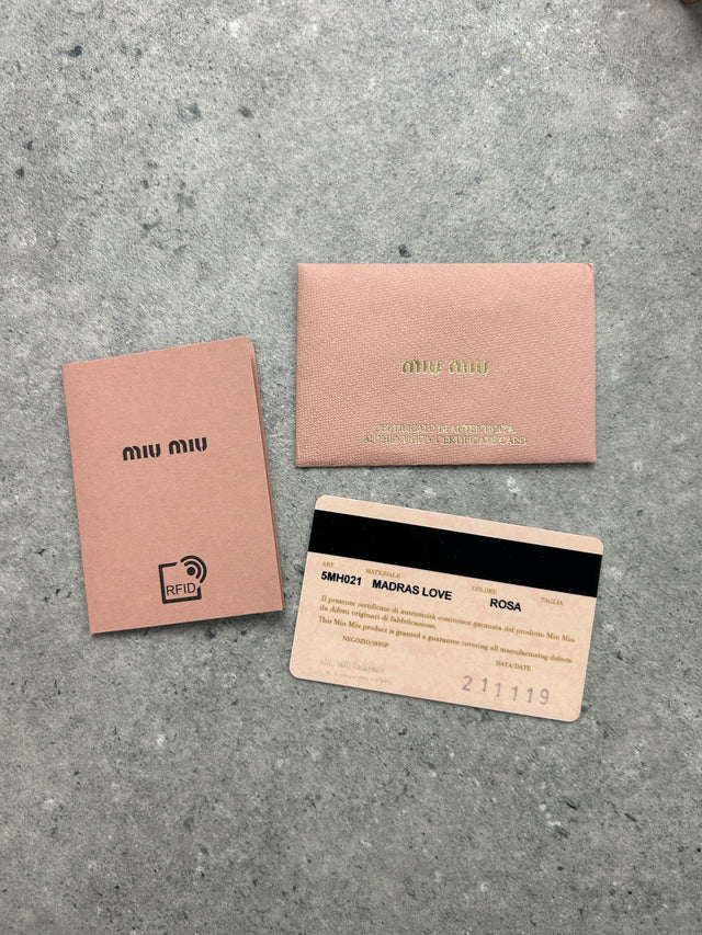 MIUMIU PORTEMONNAIE ROSA MIT HERZ