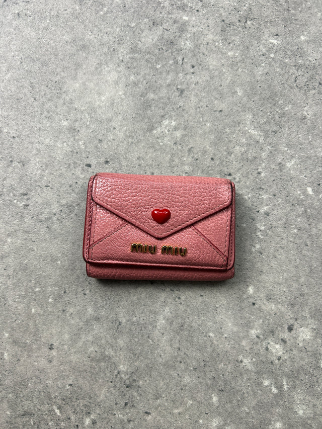 MIUMIU PORTEMONNAIE ROSA MIT HERZ