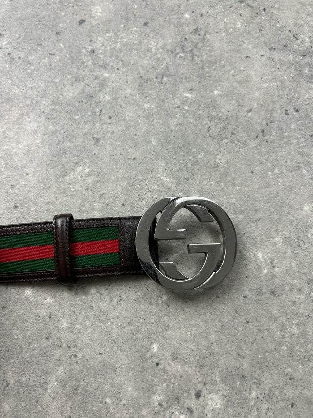 GUCCI LEDER GÜRTEL ROT GRÜN