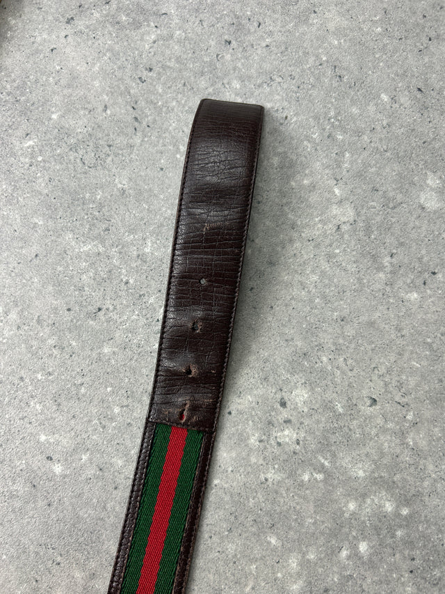 GUCCI LEDER GÜRTEL ROT GRÜN