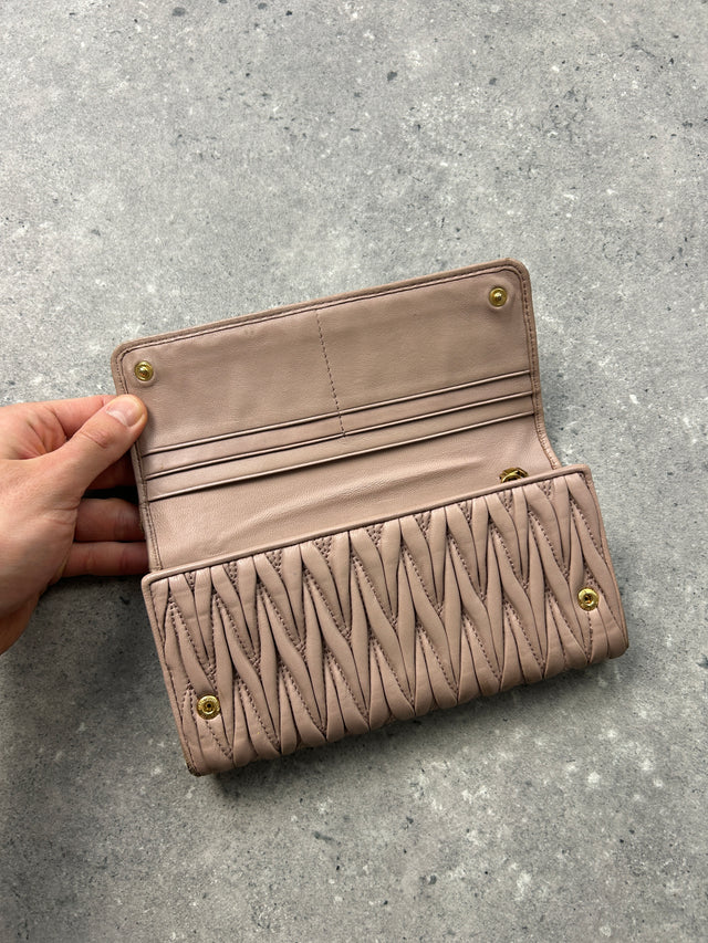 MIUMIU LEDER PORTEMONNAIE ROSE