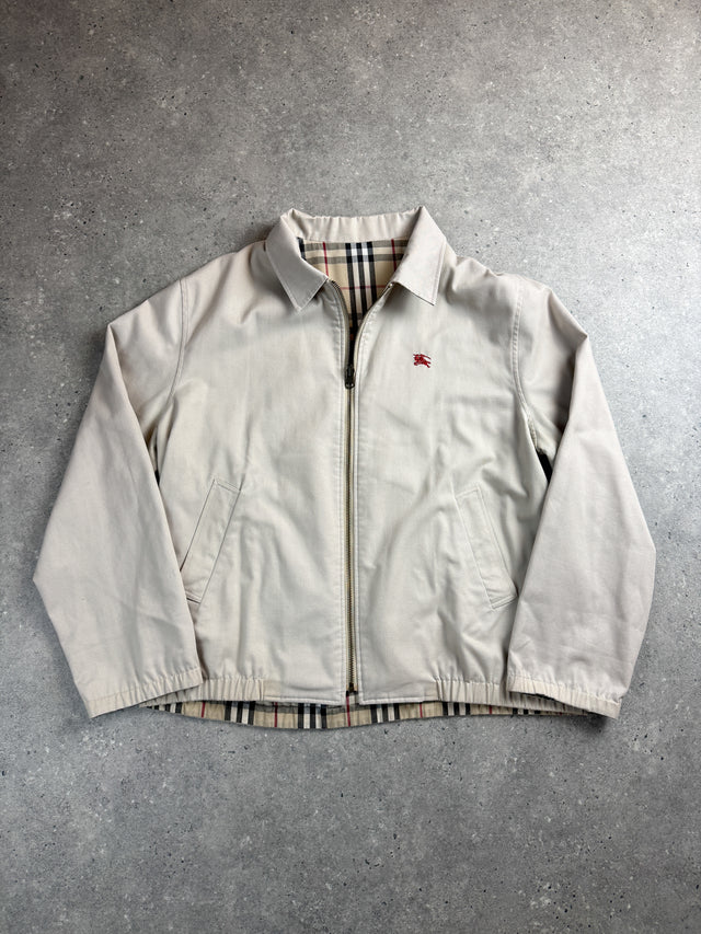 Burberry Nova Check Harrington Reversible Jacke Beige