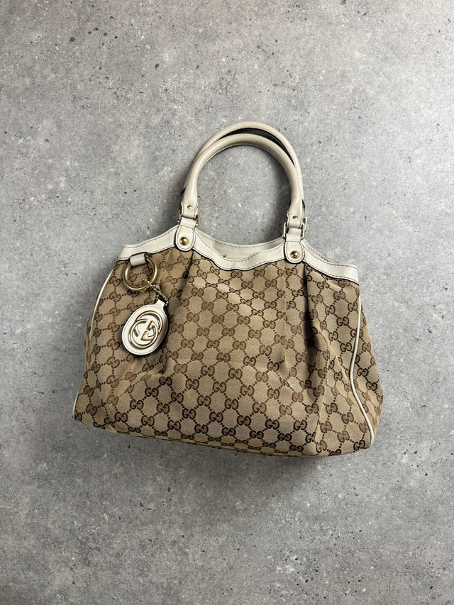 Gucci Sukey GG Monogramm Handtasche Beige