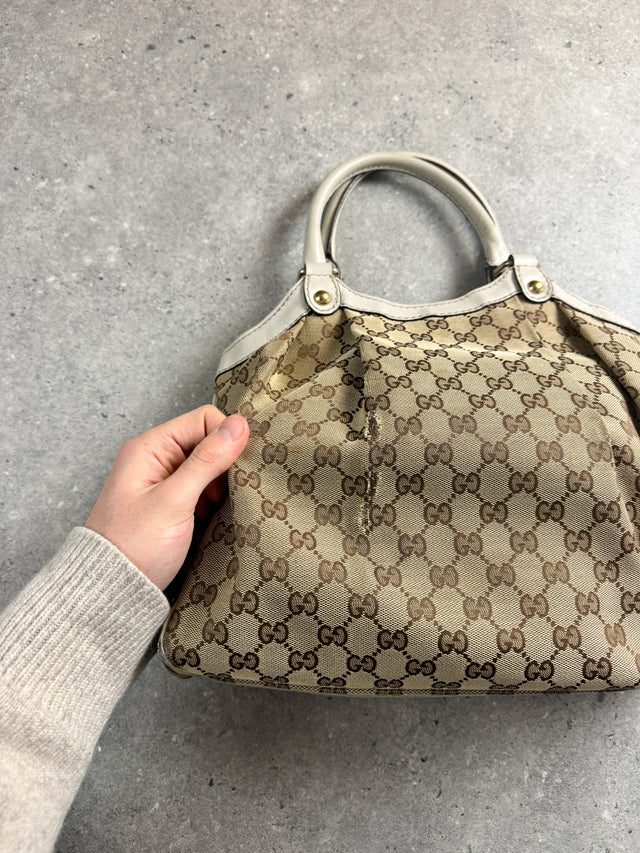 Gucci Sukey GG Monogramm Handtasche Beige