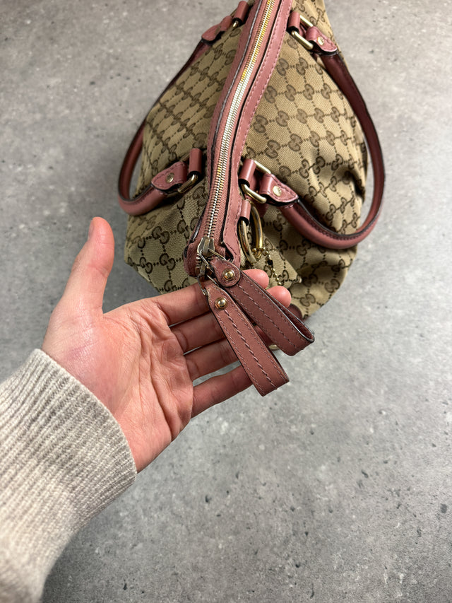 Gucci Sukey GG Monogramm Handtasche Rosa Beige