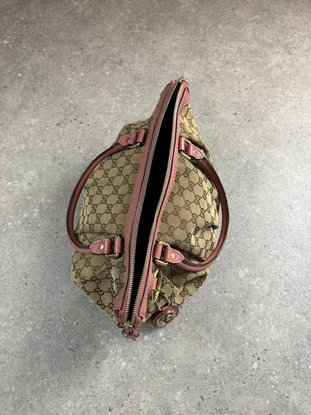 Gucci Sukey GG Monogramm Handtasche Rosa Beige