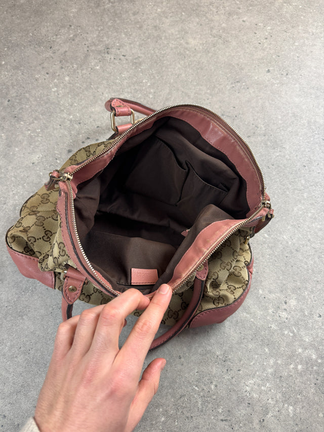 Gucci Sukey GG Monogramm Handtasche Rosa Beige