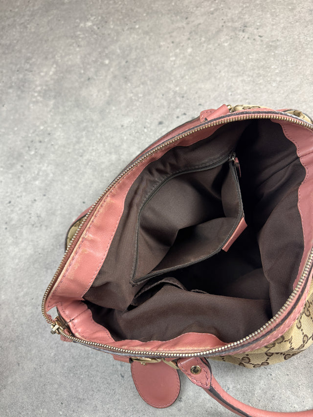 Gucci Sukey GG Monogramm Handtasche Rosa Beige