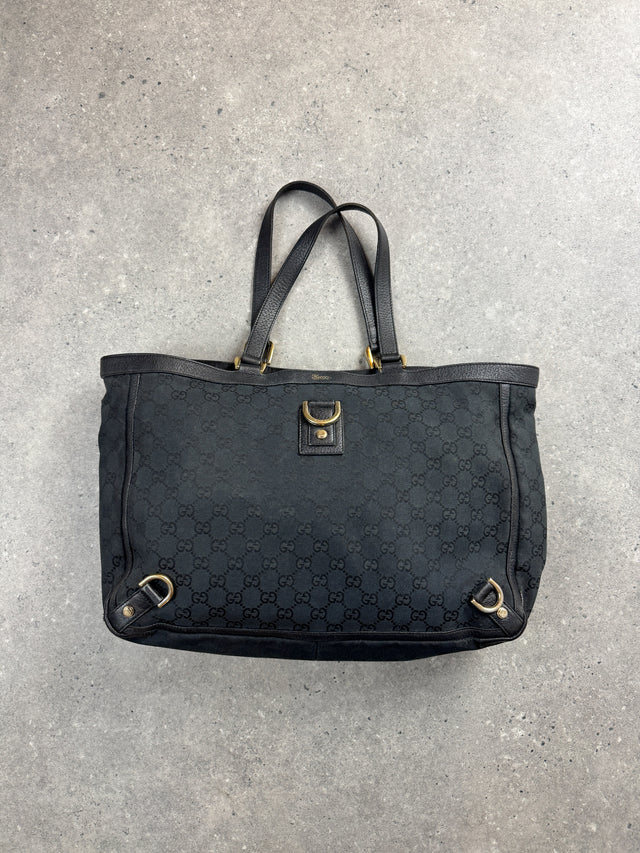 Gucci GG Monogramm Shopper Tote Handtasche Schwarz